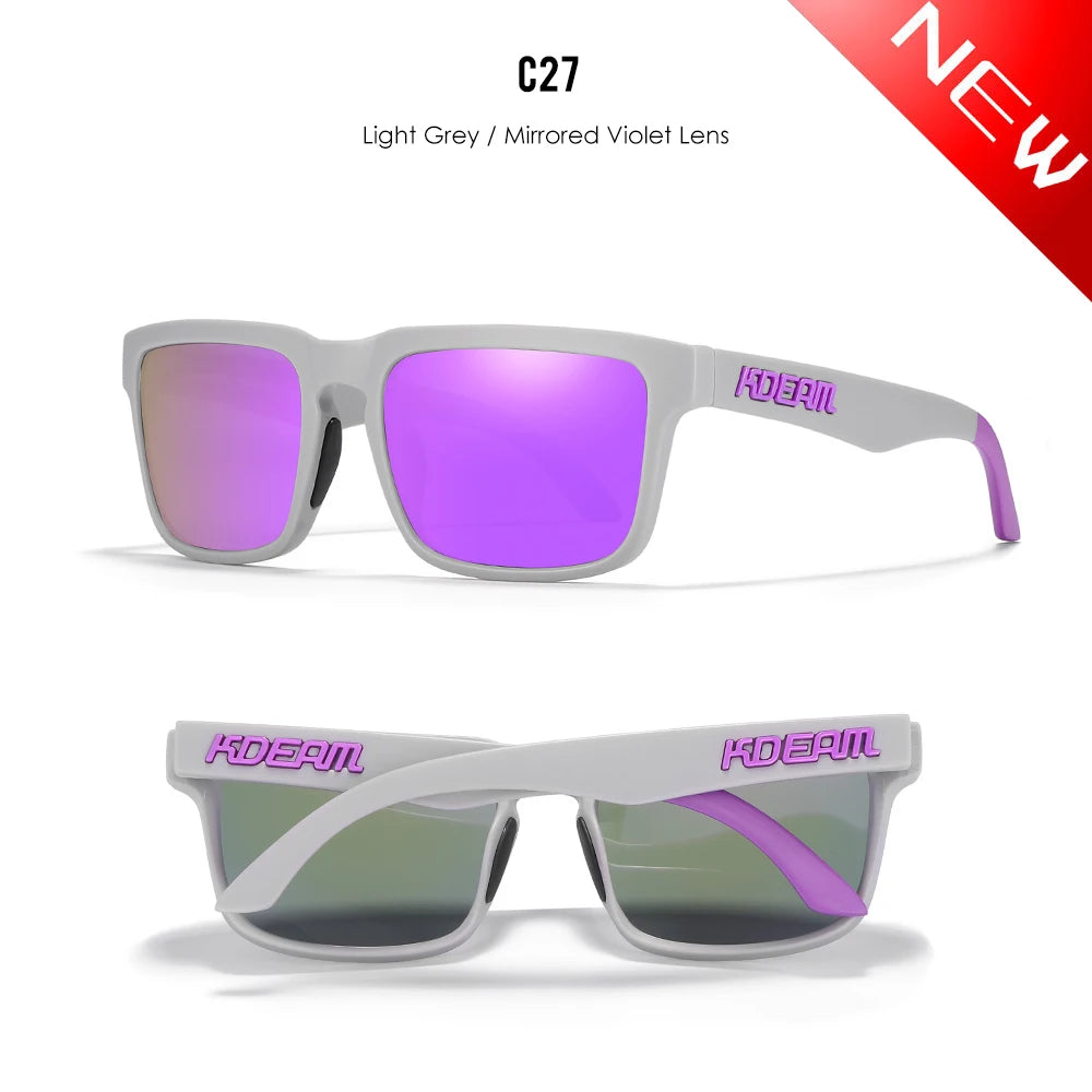 KDEAM Men's Polarized Sunglasses Square Casual Outdoors Sun Glasses Women Unisex Sunglass For Couple With New Package