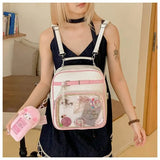 New Women Fashion Casual Backpack Preppy Style One Shoulder Crossbody Handbag Original Niche Design Girl Ulzzang Ita Bag