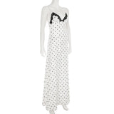 V-Neck Lace Patchwork Maxi Gown