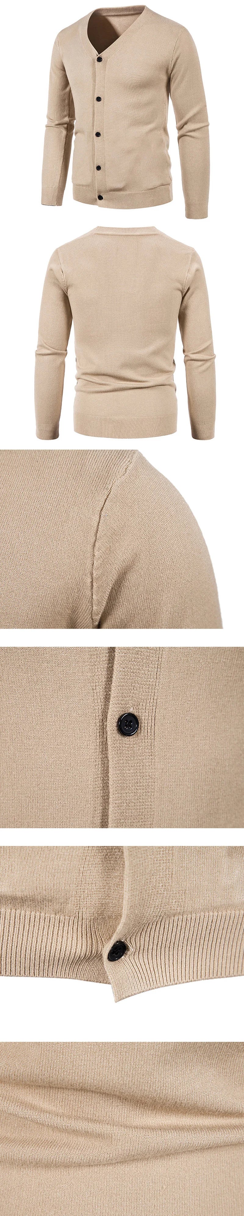 Men's Premium V-Neck Button-Down Cardigan Sweater