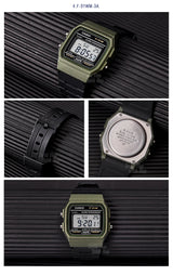 Casio F-91WM-3A Men's Classic Digital Resin Watch - Olive Green/Black