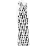 Floral Print Backless Maxi Dress