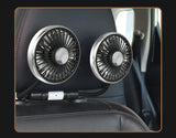 360° Dual Head Car Seat Fan with LED & 3-Speed Control