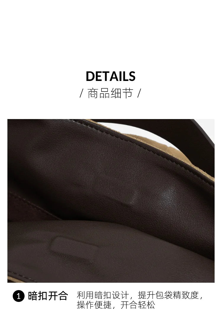 Motingsome Winter New Suede Big Tote Women Matte Cowhide Leather Handbag Oversized Shoulder Bowling Shopper Purse Luxury Design