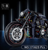 HUIQIBAO 1:8 Classic Motorbike Building Blocks High-tech Model Moto City Racer Bricks Toy for Kid Boy Children Adult MOC Car Set
