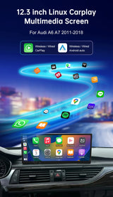 Road Top 12.3" CarPlay Screen for Audi A6 C6 A7 C7
