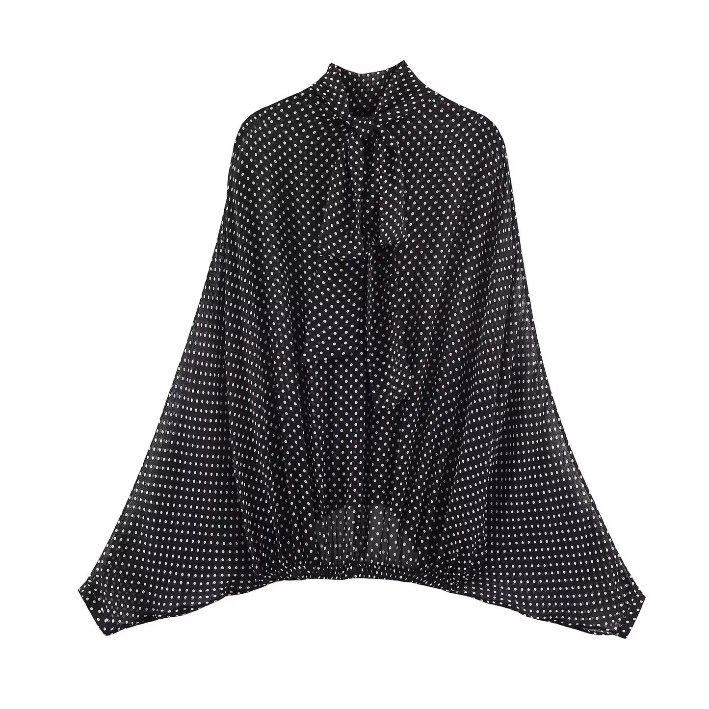 Polka Dot Printed Midi Skirts Two Piece Sets for Women 2025 Summer Chic Bow Tied Blouse Top Suits Woman 2 Piece Outfits
