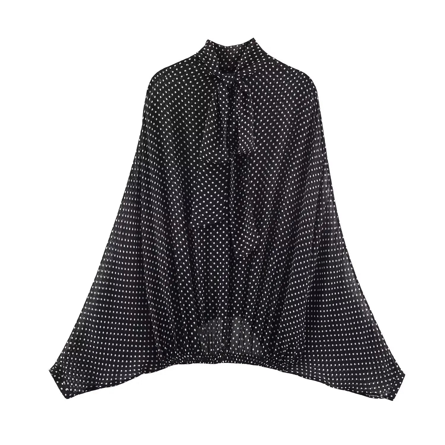 Polka Dot Printed Midi Skirts Two Piece Sets for Women 2025 Summer Chic Bow Tied Blouse Top Suits Woman 2 Piece Outfits