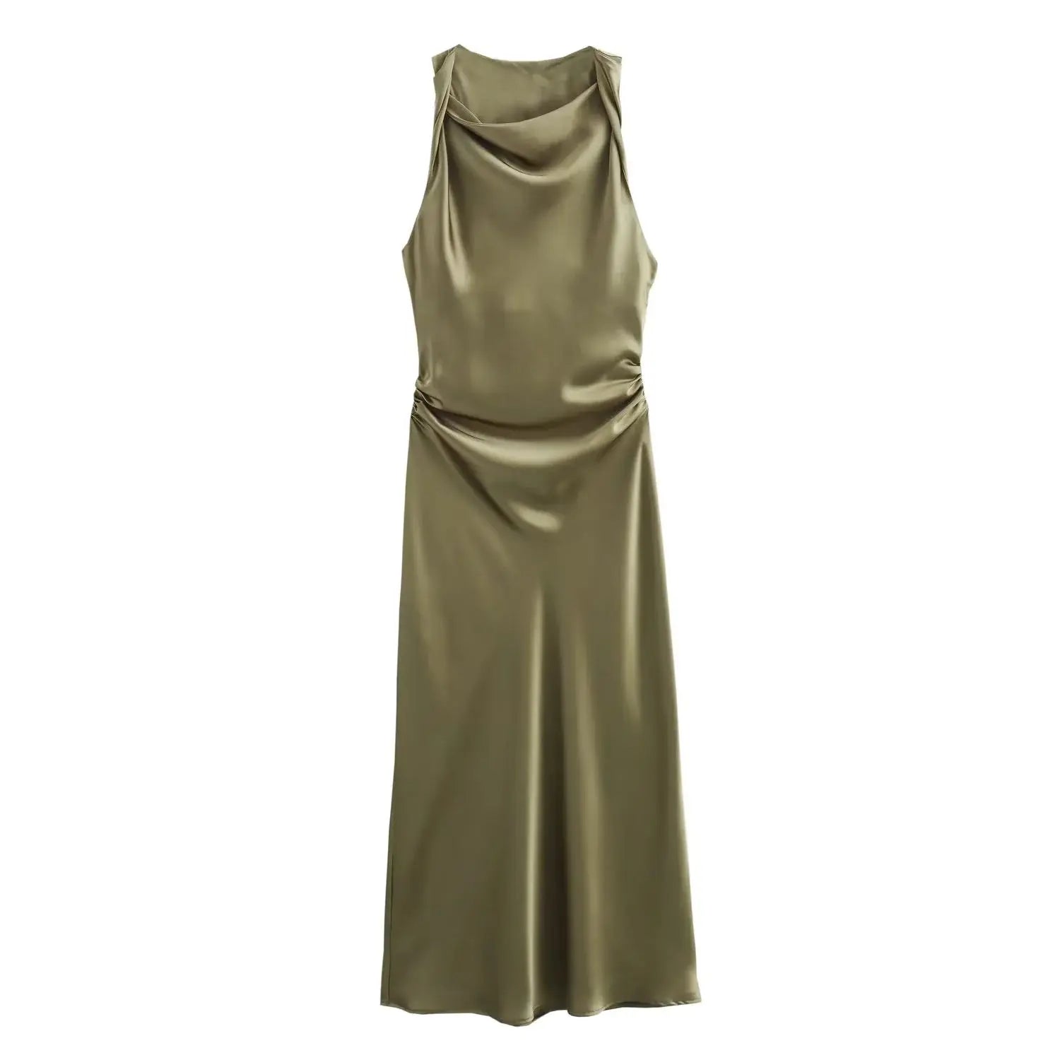 Elegant Satin Summer Slip Dress | Chic Evening Midi for Women