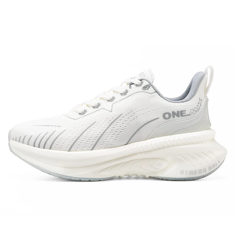 ONEMIX White Road Running Shoes for Men Air Cushion Outdoor Sport Shoes Male Trainers Summer Jogging Shoes Women Footwear