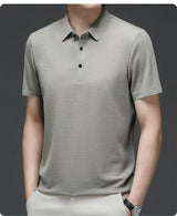 Men's Ice Silk Polo Shirt – Breathable Smart Casual Tee