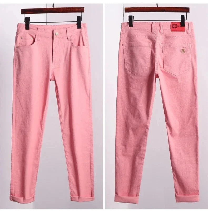 Men's Colorful Stretch Denim Jeans | Slim Fit