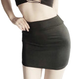 Women's Stretch Knit Pencil Mini Skirt