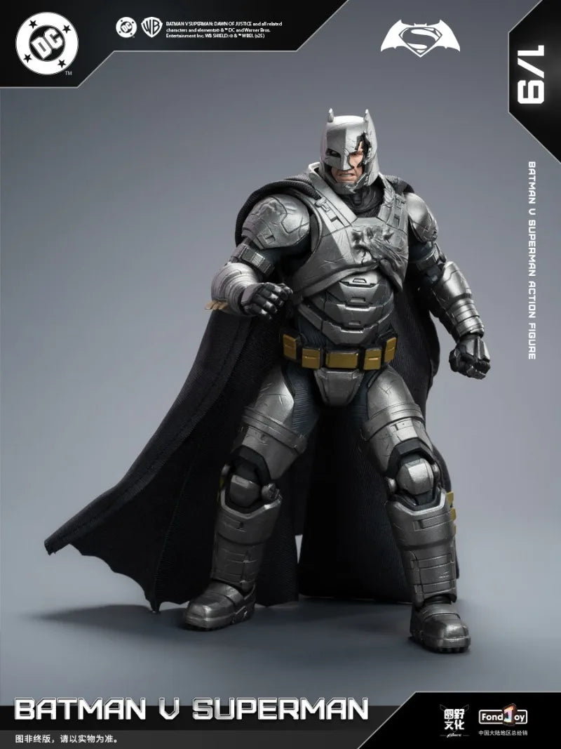 In Stock Fondjoy Batman VS Superman 1:9 Scale Action Figure Set DC Comics Movie Authentic Interchangeable Heads Boys Gifts Model