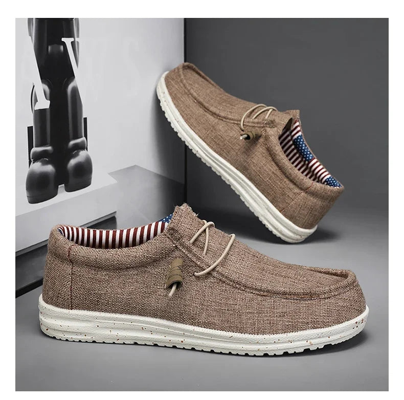 Men Casual Shoes Slip on Canvas Loafers Comfortable Walking Flats for Man Non Slip Soft Moccasins Sneakers Summer loafers