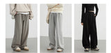 Women's High-Waisted Drawstring Wide-Leg Pants