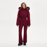 Windproof Faux Fur Ski Jumpsuit