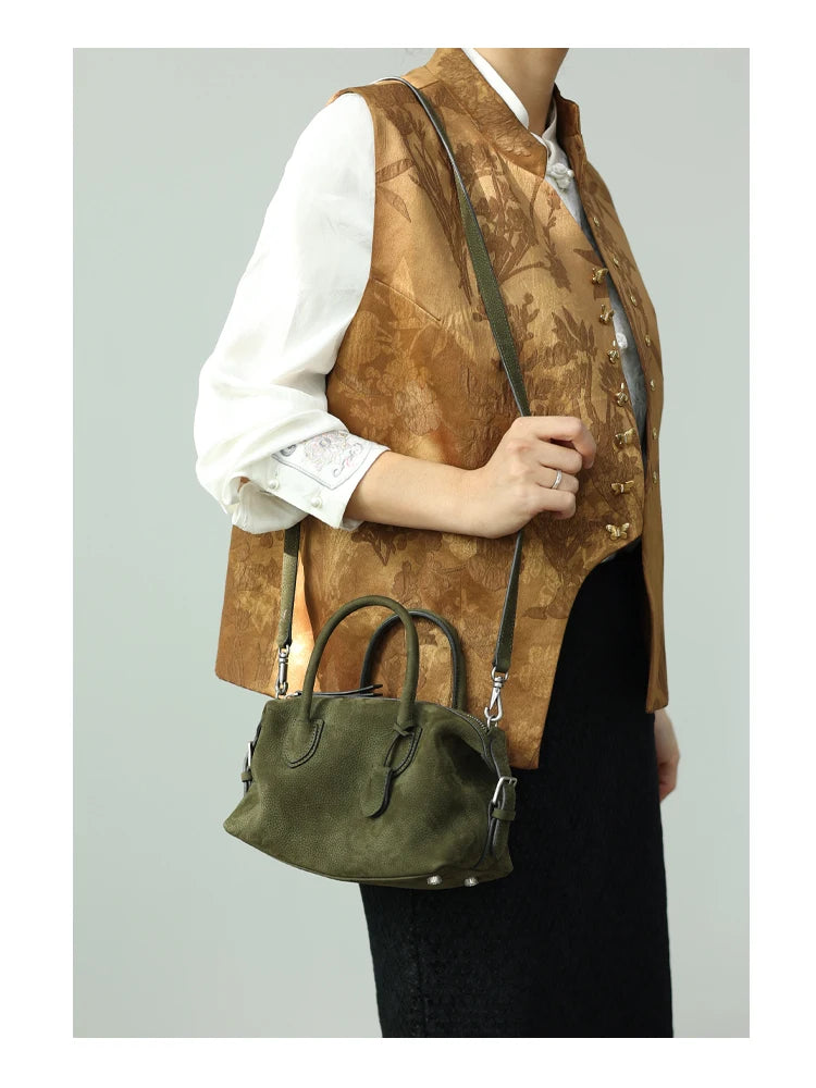 Women Genuine Leather Luxury Crossbody Bags With Adjustable And Detachable Shoudler Strap Elegant Soft Handbag
