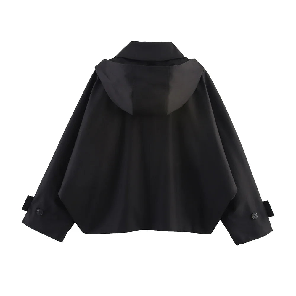 European Style Hooded Trench Jacket