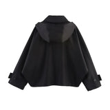 European Style Hooded Trench Jacket