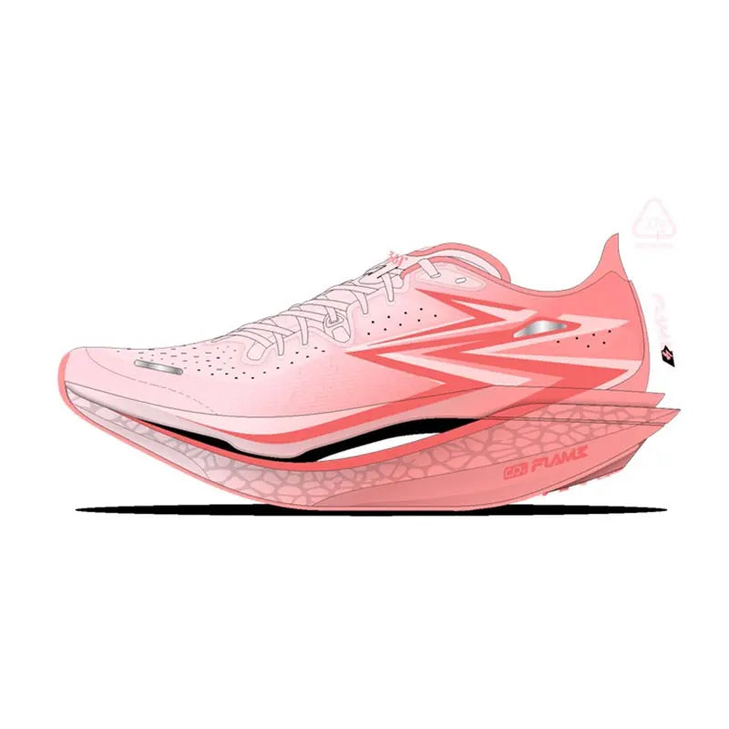 361 Degrees Flame 4.0 Men Running Shoes New Carbon Plate Racing Marathon Stable Rebound Traction Jogging Male Sneakers 672512205