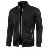 Men Zipper Jackets Standing Collar Sweatshirt Outdoor Streetwear Casual Coat Long Sleeve Coats Men's Clothing M-4XL