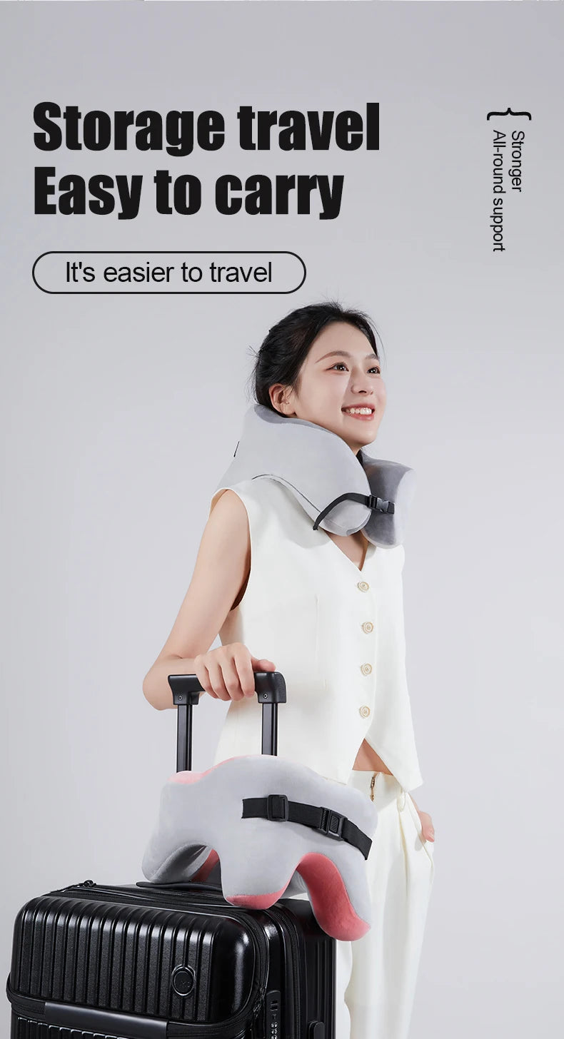 Memory Foam Travel Neck Pillow – Soft U-Shape Support