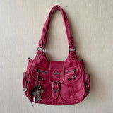 Vintage Women Handbags PU Shoulder Bag Satchel Top-handle Shoulder Bag Fashion Dumpling Pack Multi-pockets Shoulder Bags