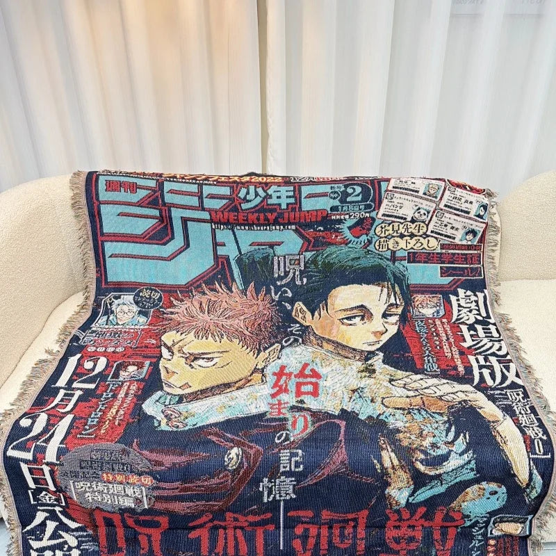 Anime Dragon Ball One Piece Cotton Thread Textile Blanket Casual Blanket Bedhead Blanket Decoration Sofa Cover Decorative Carpet