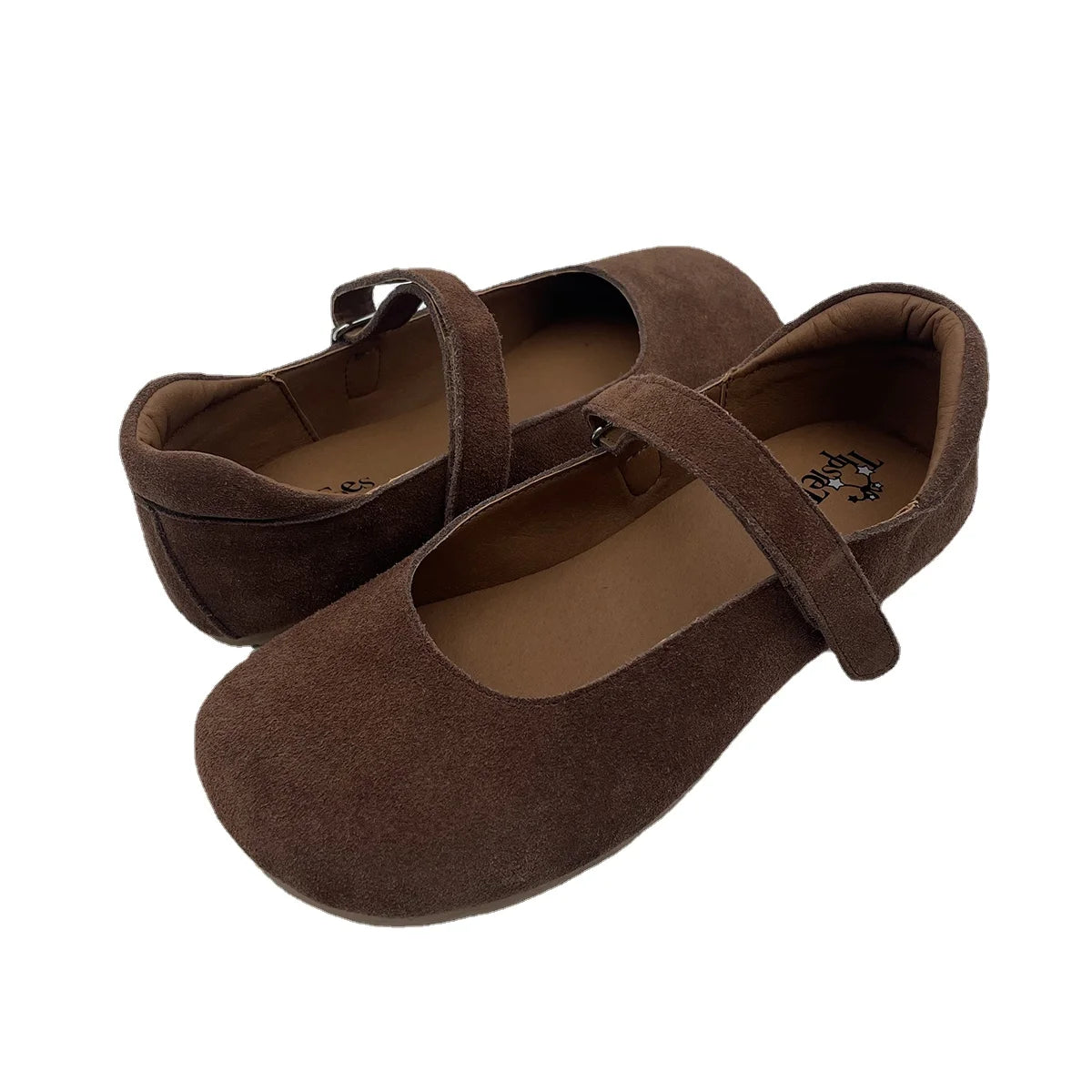 Tipsietoes 2026 Sprinng Autumn Barefoot Cow Suede Genuine Leather Women Ballerina With Zero Drop Flat Soft Sole Wider Toe Box