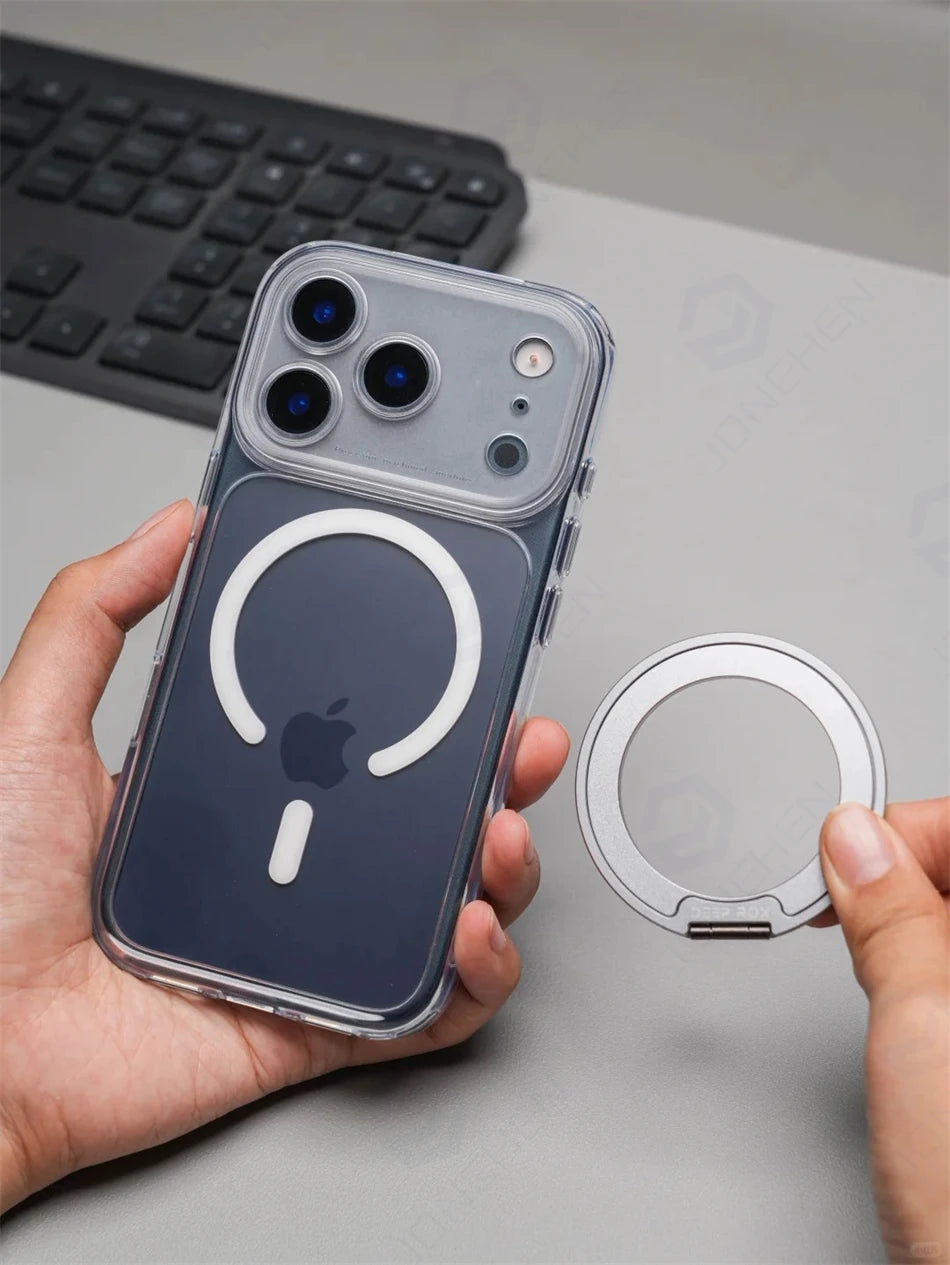 Magnetic Clear iPhone Case with Camera Button