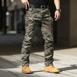 Men's Slim Fit Cargo Pants with Elastic Waist