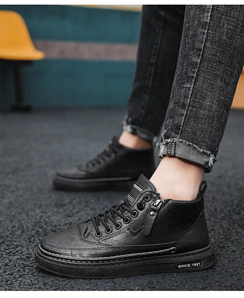 Men's USA-Made Warm Leather Work & Leisure Boots
