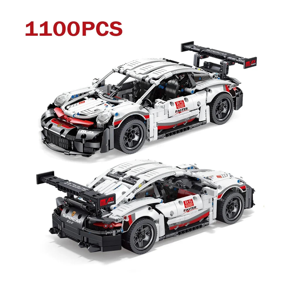 Creative DIY Racing Car Model Building Bricks Kit Advanced MOC Construction Toys for Adults Boys Girls Holiday Gift Idea