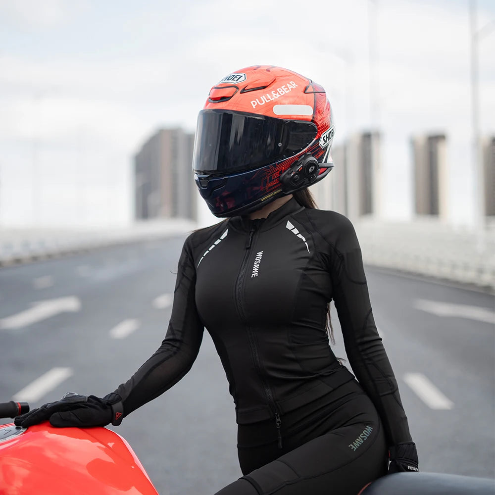 WOSAWE Women Motorcycle Jacket Downhill Motocross Motorbike Reflective Summer Biker Riding Clothing Apparel