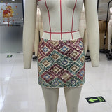 Sparkly Sequin Y2K Mini Skirt
