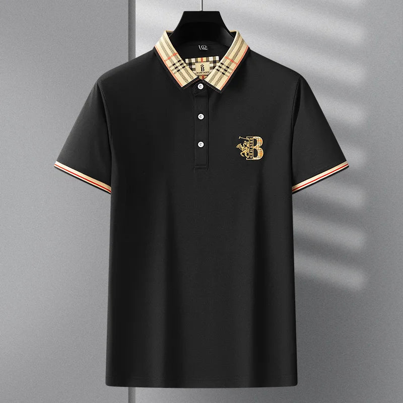 Men's Embroidered Polo Shirt – Breathable Summer Style