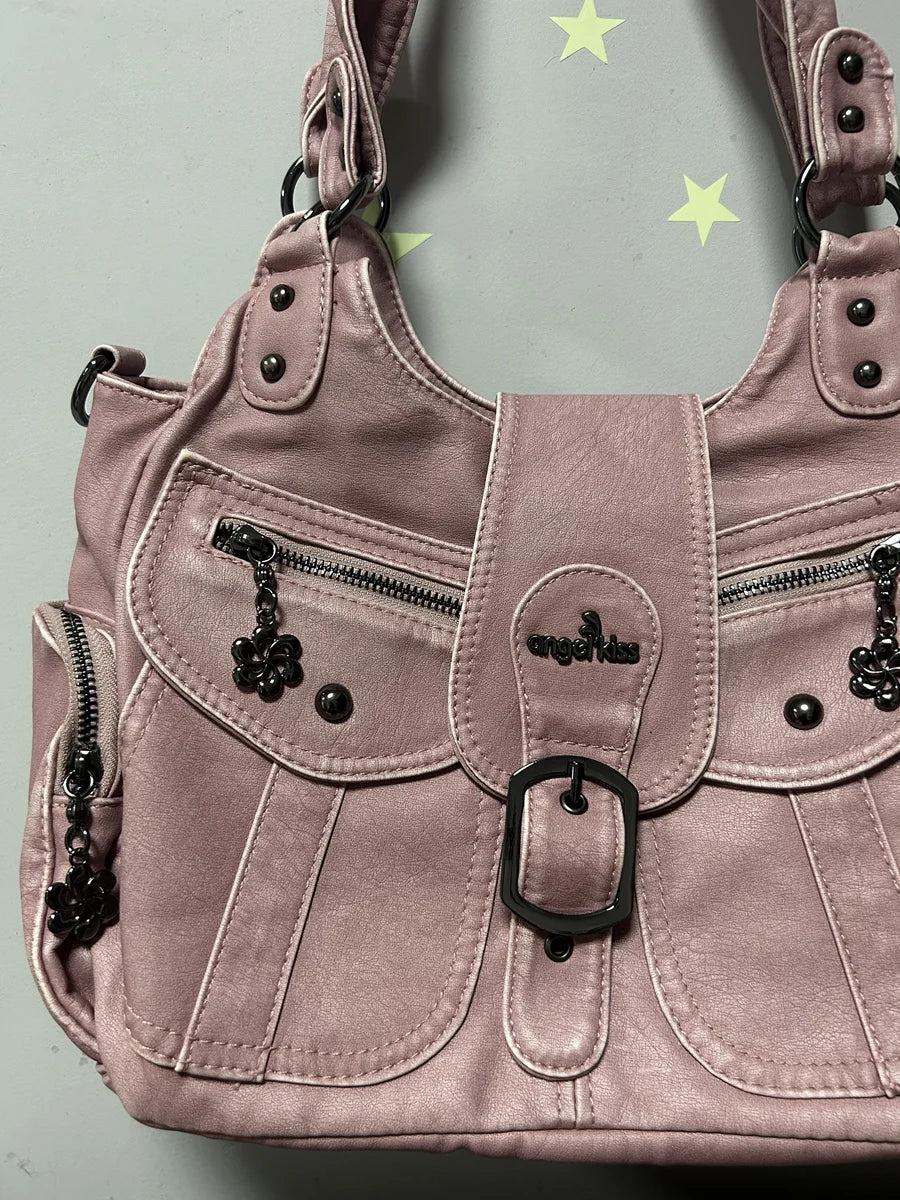 Vintage Women Handbags PU Shoulder Bag Satchel Top-handle Shoulder Bag Fashion Dumpling Pack Multi-pockets Shoulder Bags