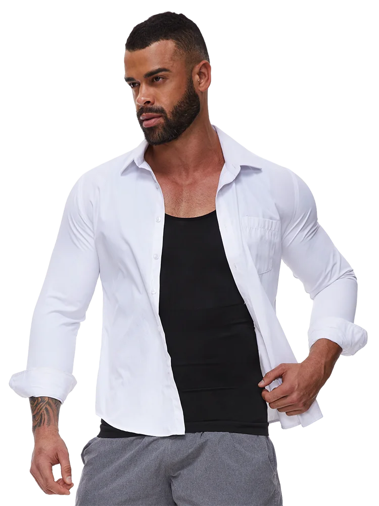 Men Body Shaper Slimming Compression Vest Undershirt Sexy Waist Trainer Tank Top Belly Control Workout Weight Loss Shapewear