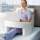 Reading Pillow for Gaming, Extra Large Arm Rest Pillow for Adult, Memory Foam Bed Rest Pillow for Reading, Working,with Rem，1 PC