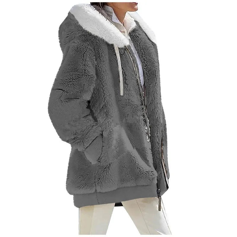 Women’s Casual Autumn & Winter Hooded Fleece Jacket