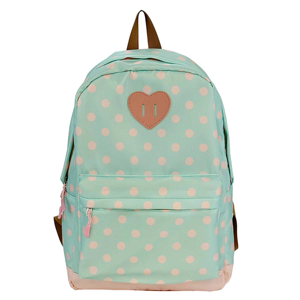 Women Nylon Polka Dot Cute Backpack Multiple Pockets Cute Playful Bookpack Travel Daypack Bag for Teens Girls College Commute