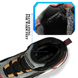 Baasploa Winter Men Shoes Fashion Plush Warm Waterproof Leather Sports Shoes Male Casual Outdoor Non-Slip Lace up Walking Shoes