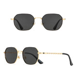 GCV Brand Classic Retro Women's Rectangular Square Metal Frame Glasses, Sunglasses, Polarizer Lenses，Box Oculos De Sol Gafas