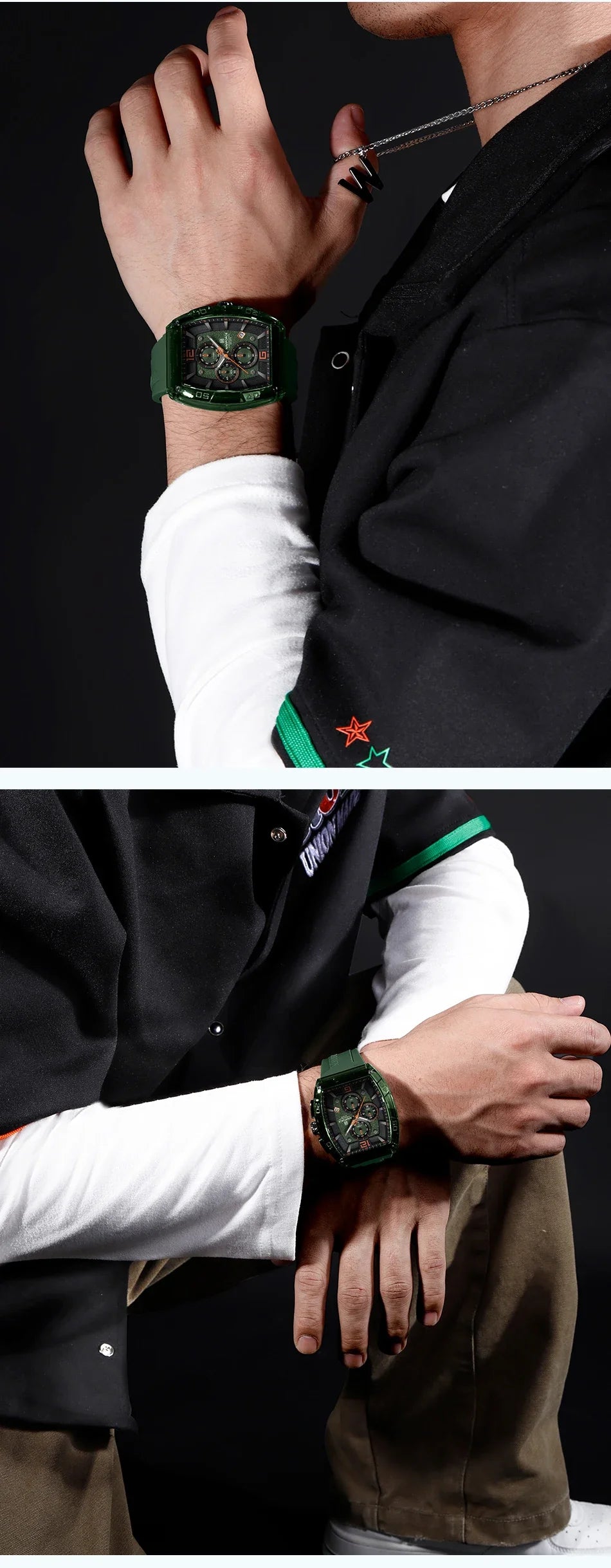 Men’s Waterproof Quartz Watch - Silicone Sport Strap