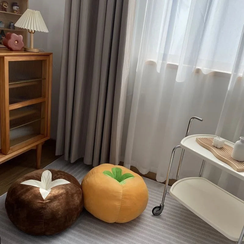 ins cute soft cute mushroom tomato futon cushion bed cushion doll throw pillow lazy living room sofa pillow