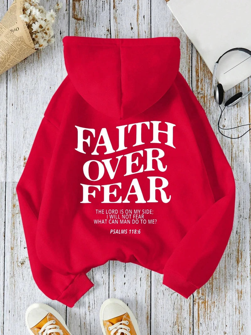 Faith Over Fear Fleece Hoodie