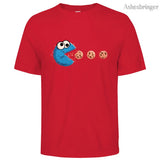 Mens Cotton Funny NomNom-Cookie Adventure Graphic T Shirt on Unisex Street Casual Style Tee for Men and Women