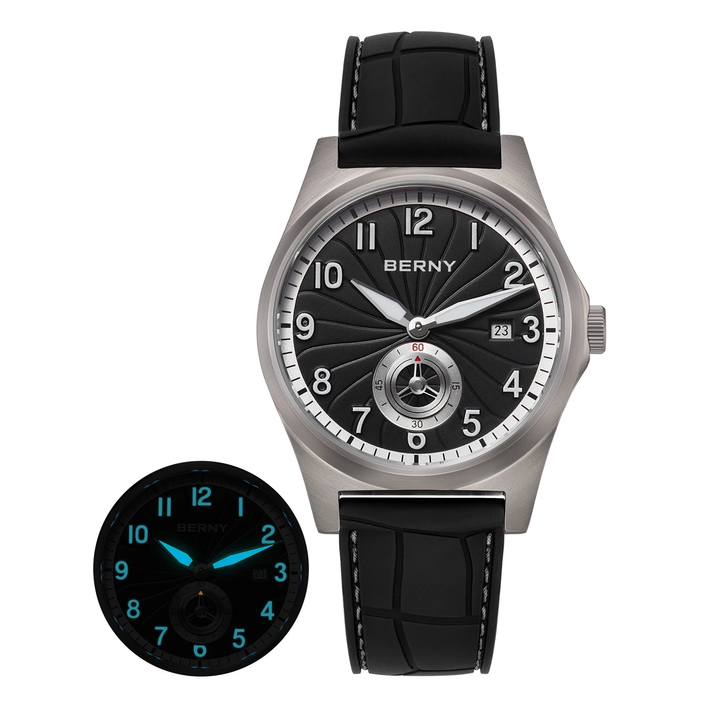 BERNY Full Titanium Automatic Men Watch Super Luminous Mechanical Wristwatch with 10ATM Waterproof Sapphire ST1731 Men Watches