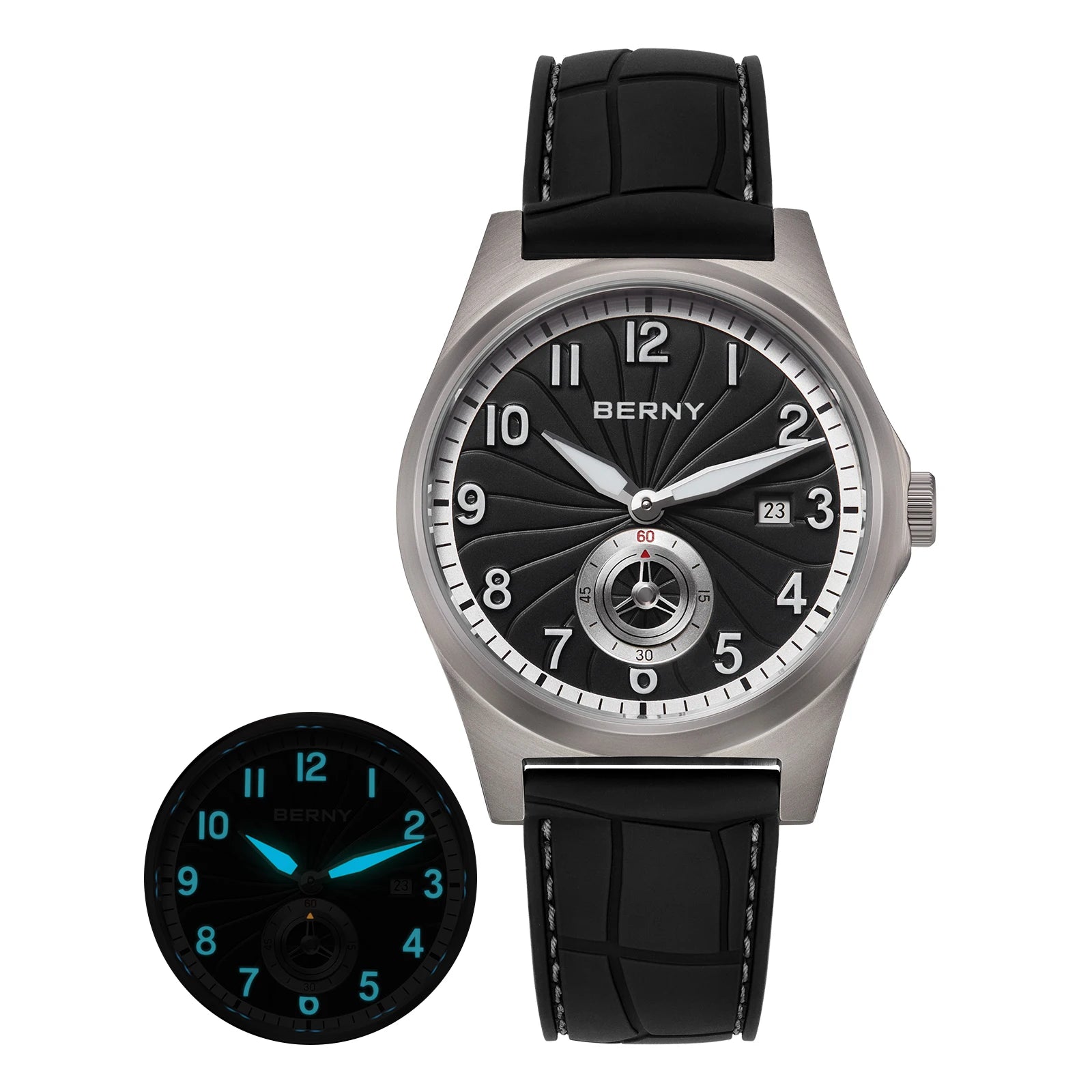 BERNY Full Titanium Automatic Men Watch Super Luminous Mechanical Wristwatch with 10ATM Waterproof Sapphire ST1731 Men Watches